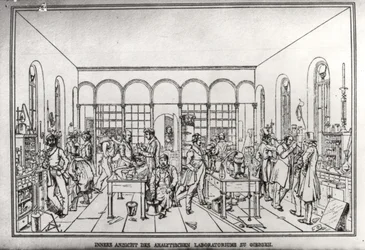 View of the Chemistry Laboratory of Baron Justus von Liebig at Giessen